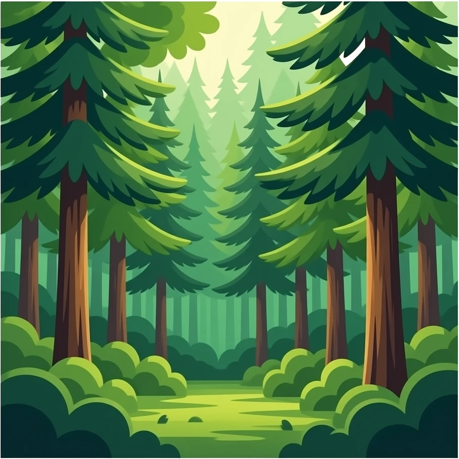 bosque pero que no sea en forma de marco o foto emoji