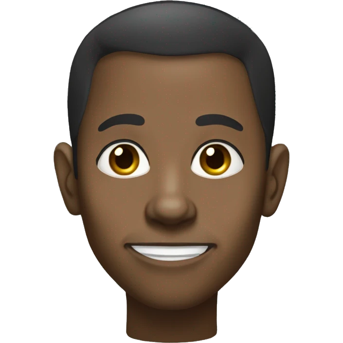 Somali goblin brown dark skin tone crooked nose with dark hair receding corners and a stubble beard  emoji