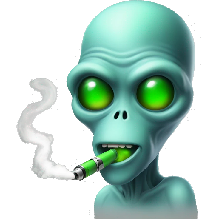 alien vaping emoji