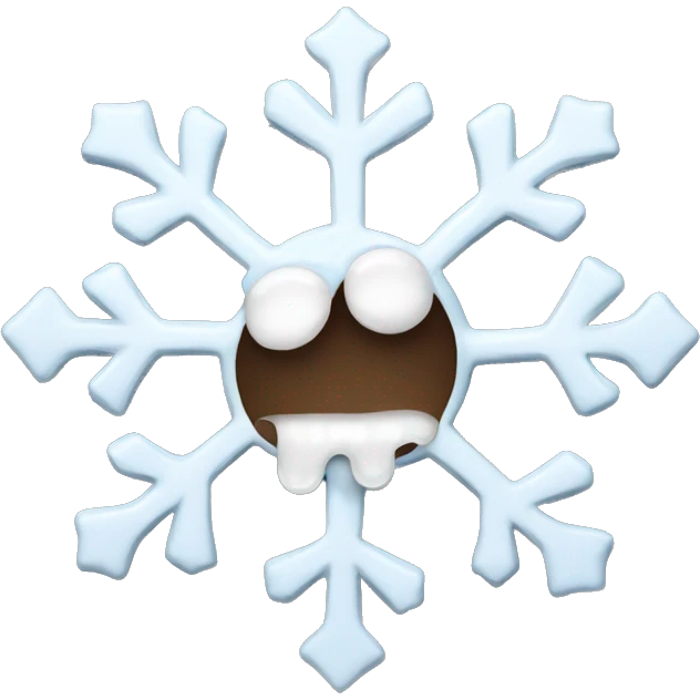 Melting snowflake emoji