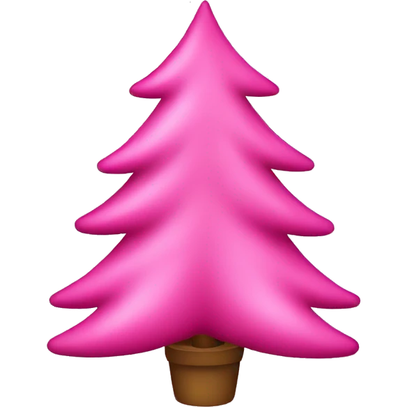 Pink Christmas tree emoji