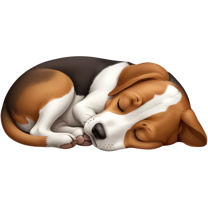 Perro beagle durmiendo  emoji