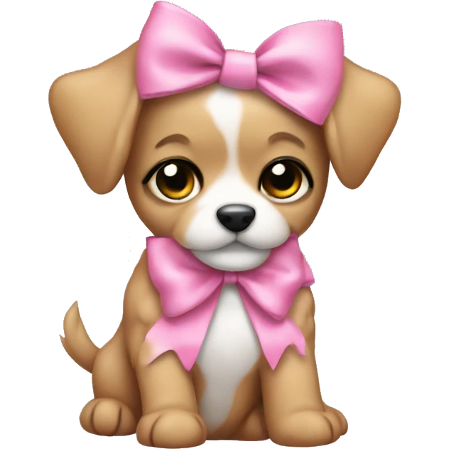 schicon puppy pink bow emoji
