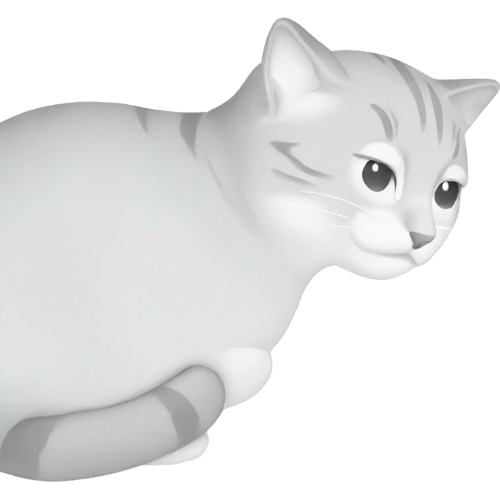 lonely cat in grayscale emoji