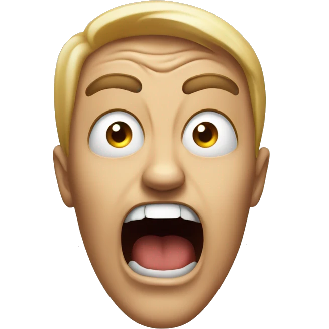 Face screaming in fear emoji 😱 to represent shock, fear, or extreme surprise emoji