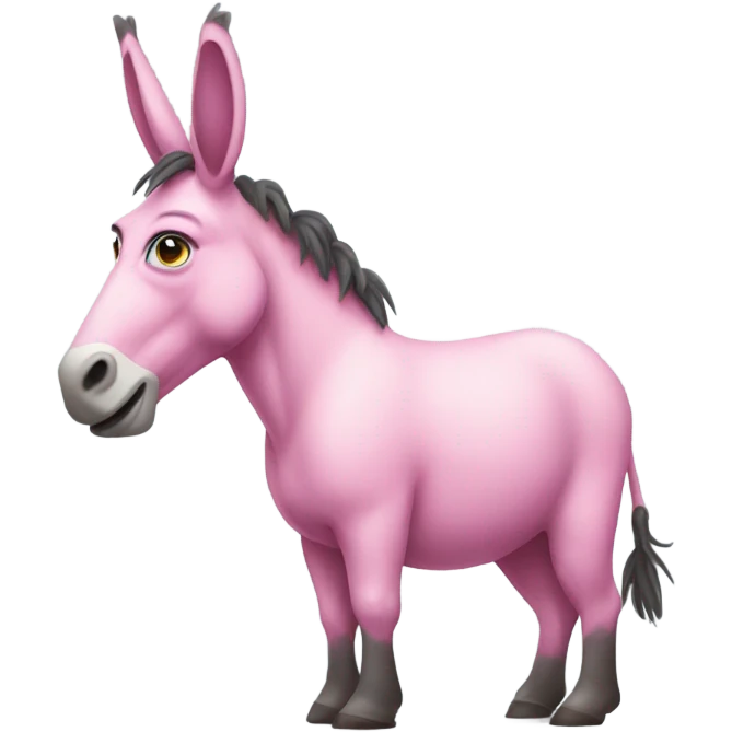 Pink donkey wearing a bra emoji