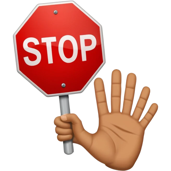 🛑+✋🏻  emoji