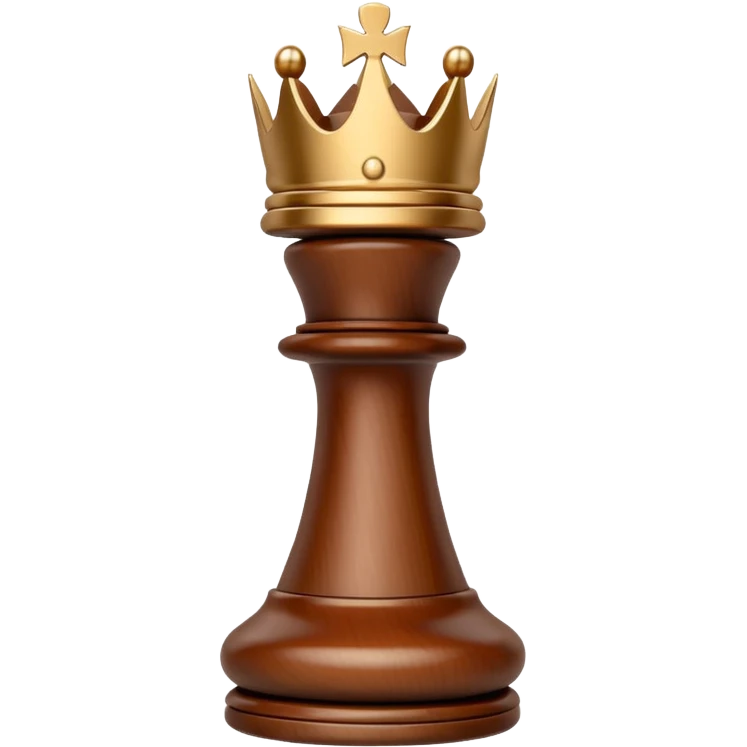 white king wooden chess pieces emoji