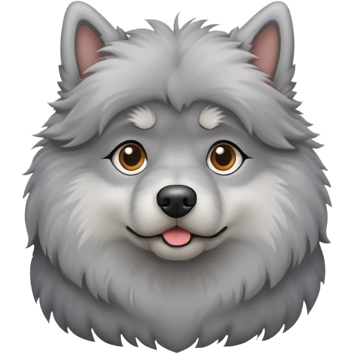 Gray dog emoji