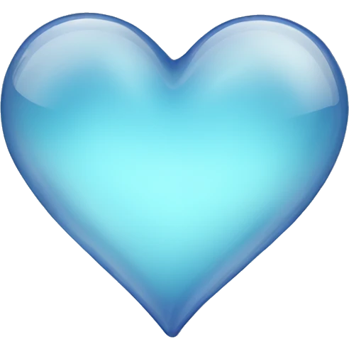 Glass heart emoji