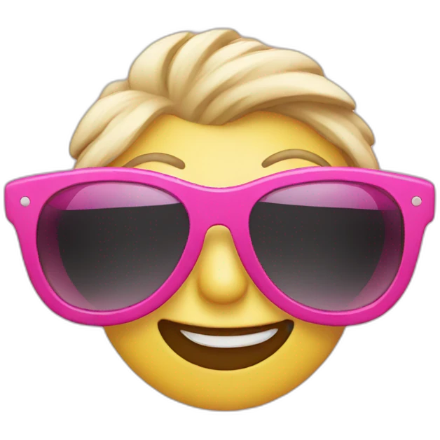 Pink sunglasses emoji