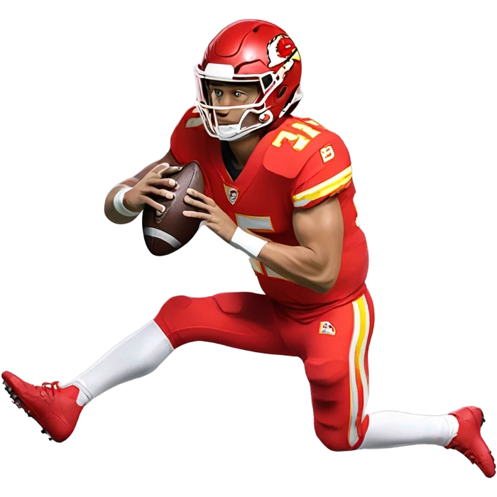Patrick Mahomes getting hit emoji