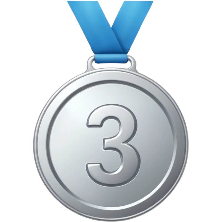 Медаль за 3 место просто цифра 3 без узоров emoji