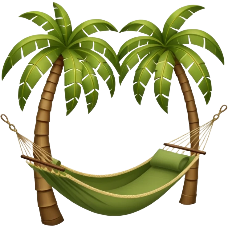 palm tree with hammock emoji