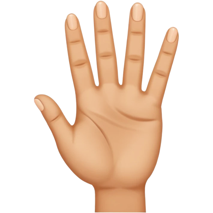 Make a hand (skin complexion) with 4 fingers up, with the thumb tuck in. I SAID 4 FINGERS UP AND THUMB TUCKED IN, NOT OUT emoji