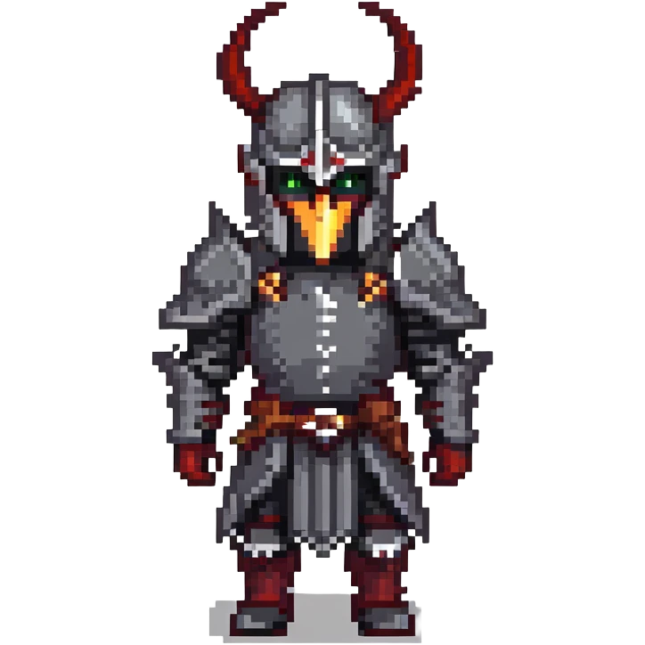 demonic knight with horns and dark armor emoji