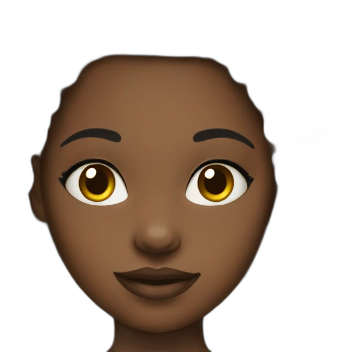 Beautiful African girl emoji