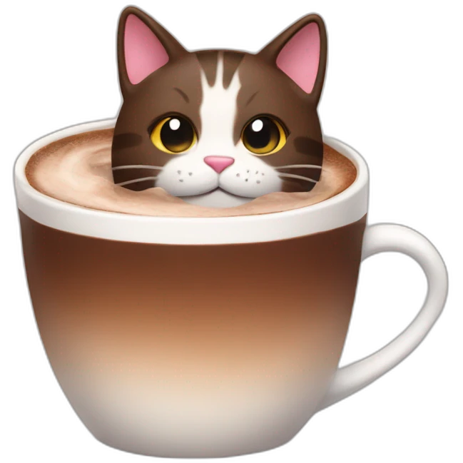 Hot chocolat cat emoji