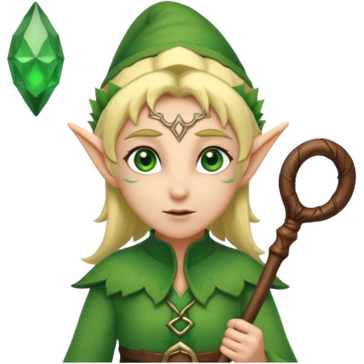 elf with staff emoji