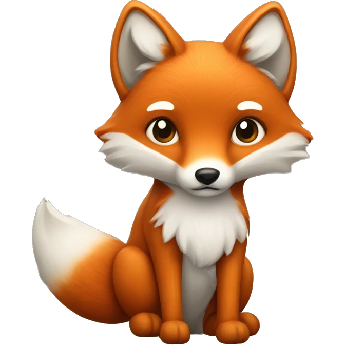 Fox with fluffy tail emoji