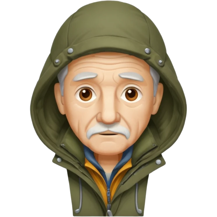 old Man in parka emoji