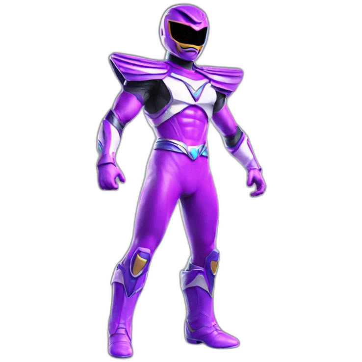 ultraviolet Power ranger full body emoji