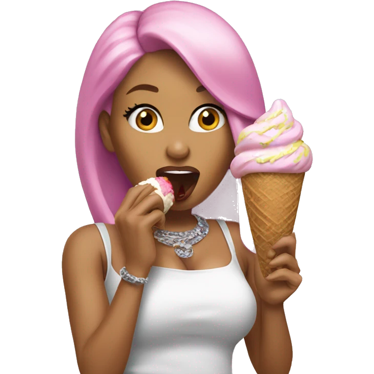 Nicki minaj eating icecream emoji