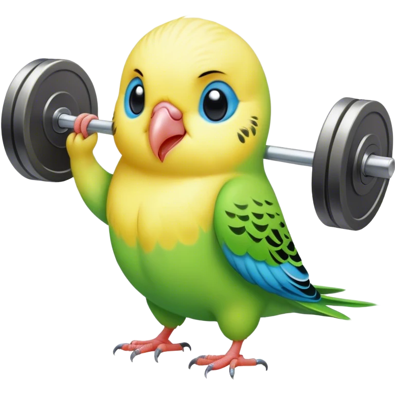 budgie at the gym cute emoji