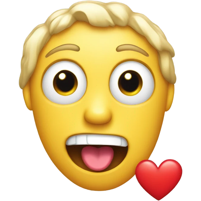 Face with heart and tongue out emoji