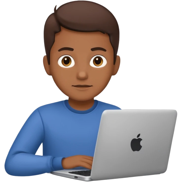 software engineer, casual wear, slightly brown skinned, with a laptop emoji