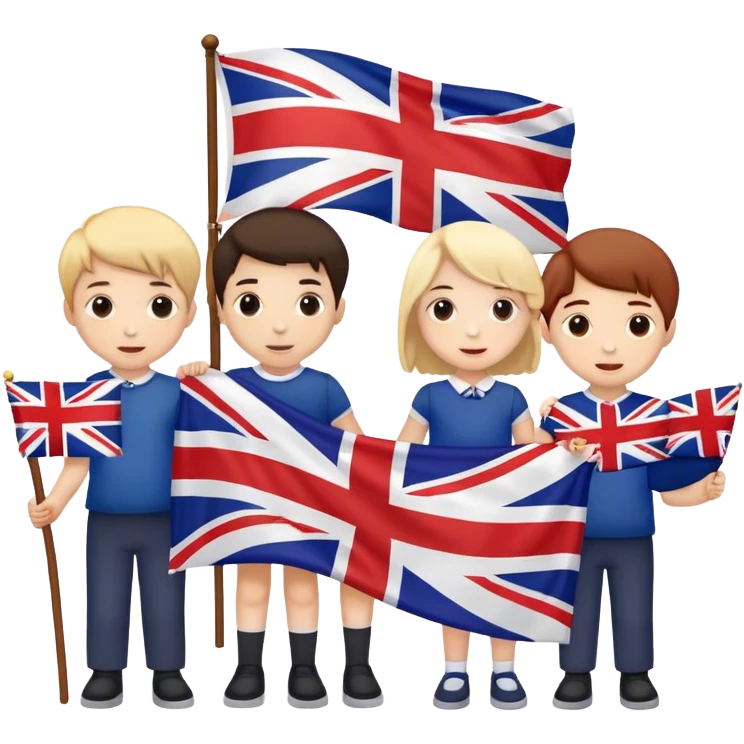 british flag with children emoji