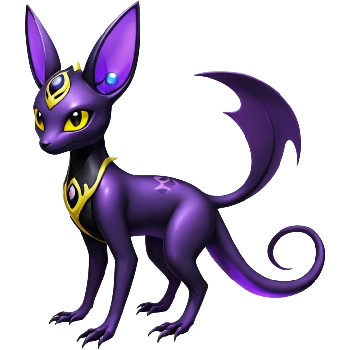 Shiny Edgy Gothic Futuristic Salandit-Umbreon-Espeon-Hybrid (Full body) emoji