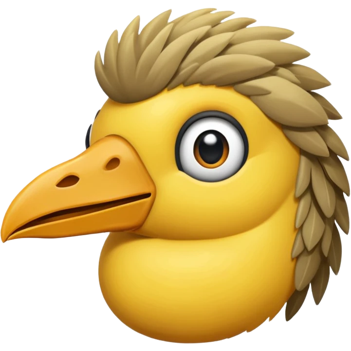 Une autruche la tête dans la terre  emoji