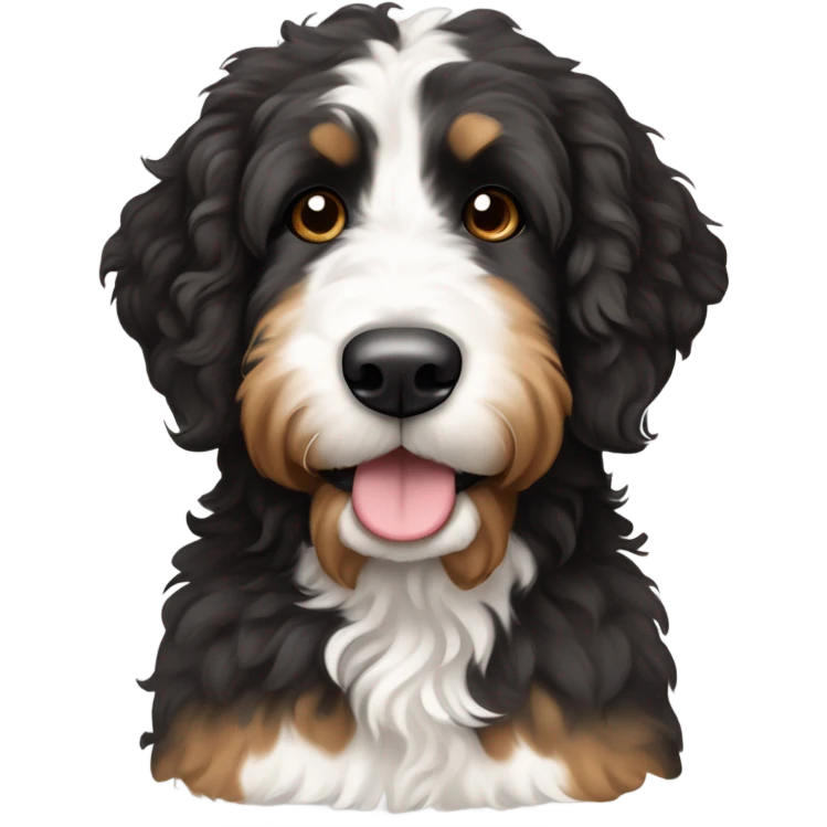 Tri color Bernedoodle emoji