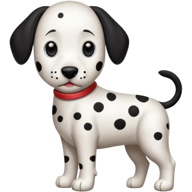 Faire une dalmatienne elegante, fine emojie animé  emoji