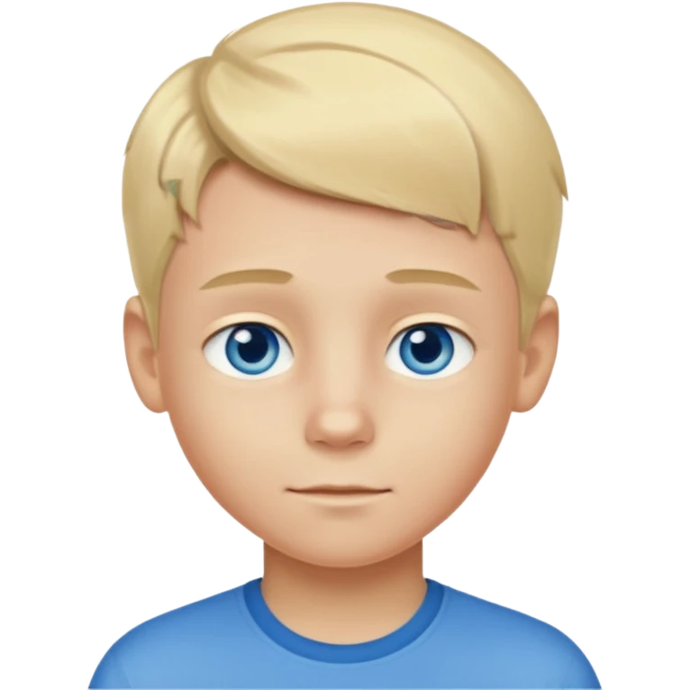 Sarışın kısa boylu 11 yaşında yakışıklı çocuk emoji
