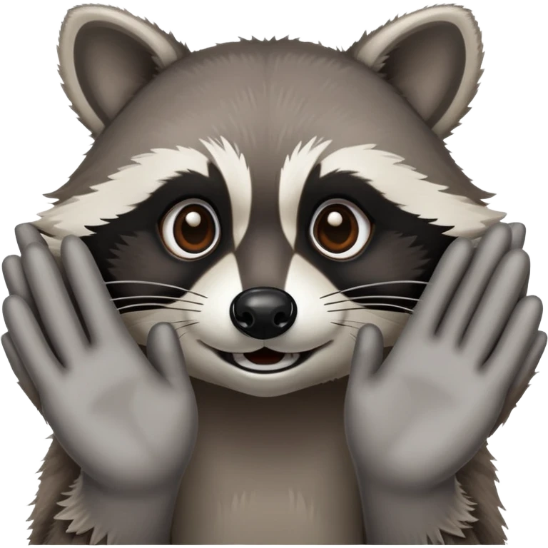 Raccoon hands emoji