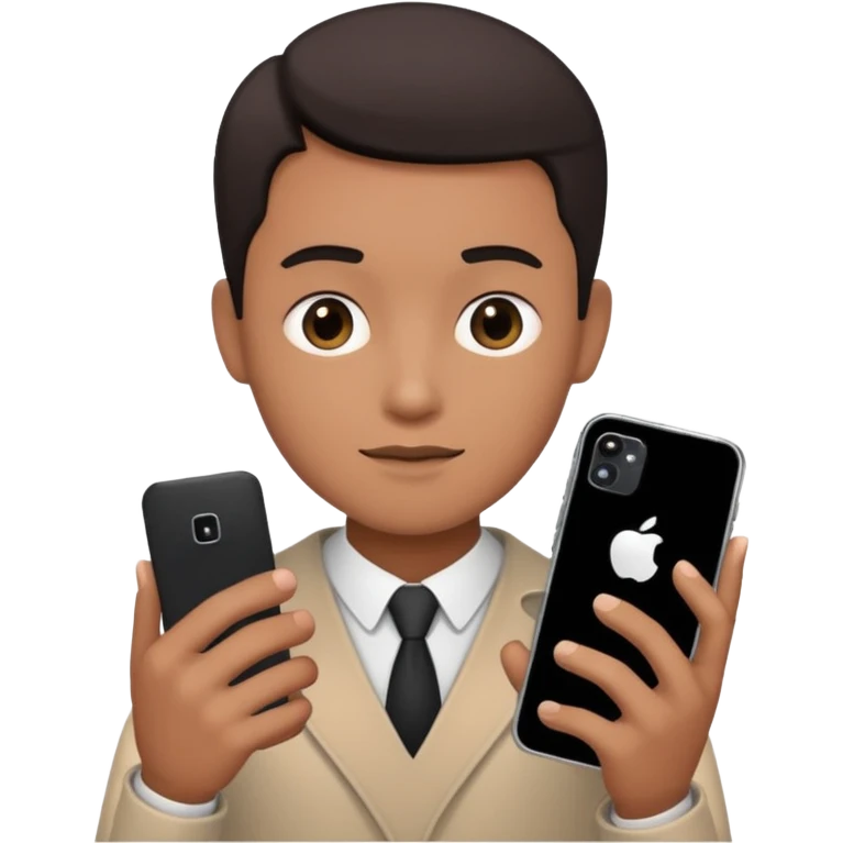 create an realistic emoji image of a phone which showing typing emoji