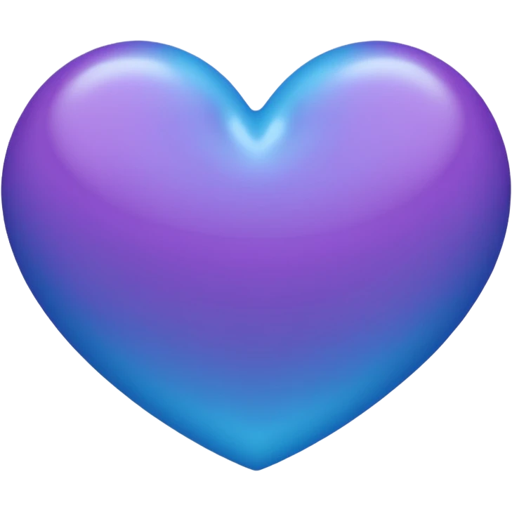 solid color purple-ish blue heart emoji
