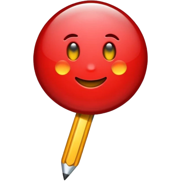 glitter red pin emoji