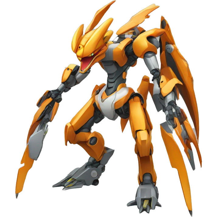 Mechanical Scizor-Raptor-Charizard-Medabot-Mecha full body emoji