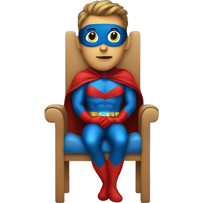 Superhero sitting on a chair emoji
