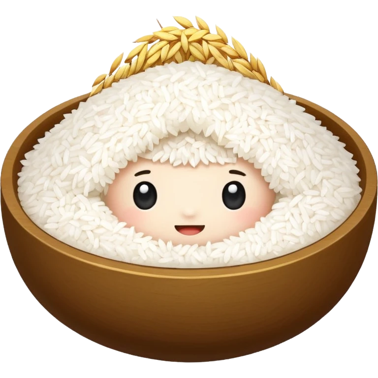  pure white rice,  emoji