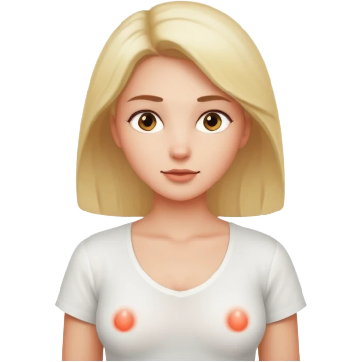 Девушка с торчащими сосками emoji
