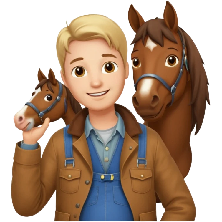 pregnant man  with horse emoji