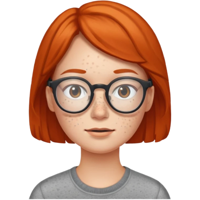freckled with glasses emoji