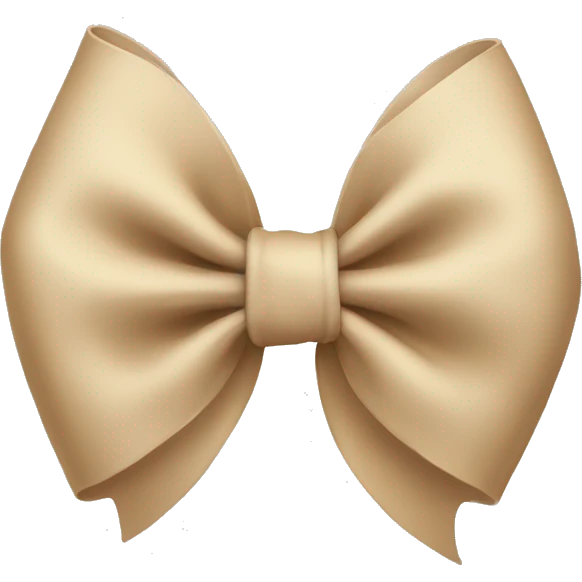 Beige bow emoji