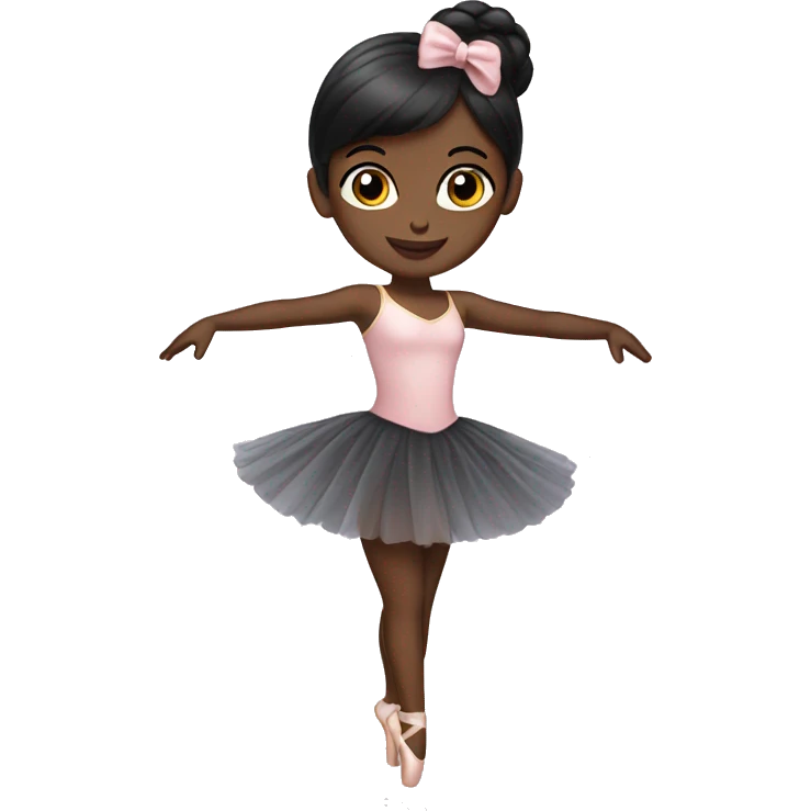 Black haired ballerina  emoji