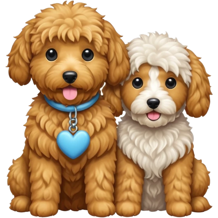 Golden doodle and Multipoo friends emoji