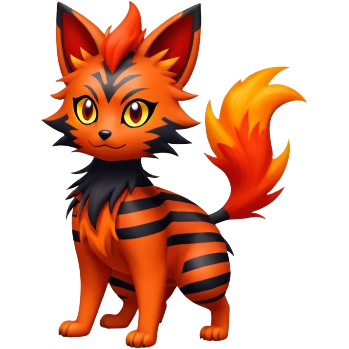 Zorua-Litten-Fakémon-hybrid-creature (full body)  emoji